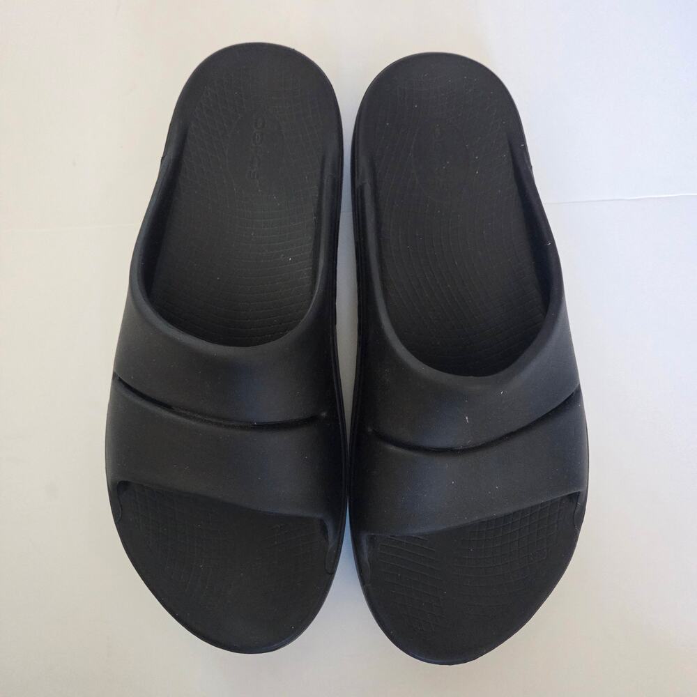 Oofos Men's OOahh Slide Sandal, black. Sz 12, EU sz 45 Sport Recovery & Comfort - Picture 6 of 9